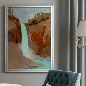 Turquoise Falls I Premium Framed Print - Ready to Hang