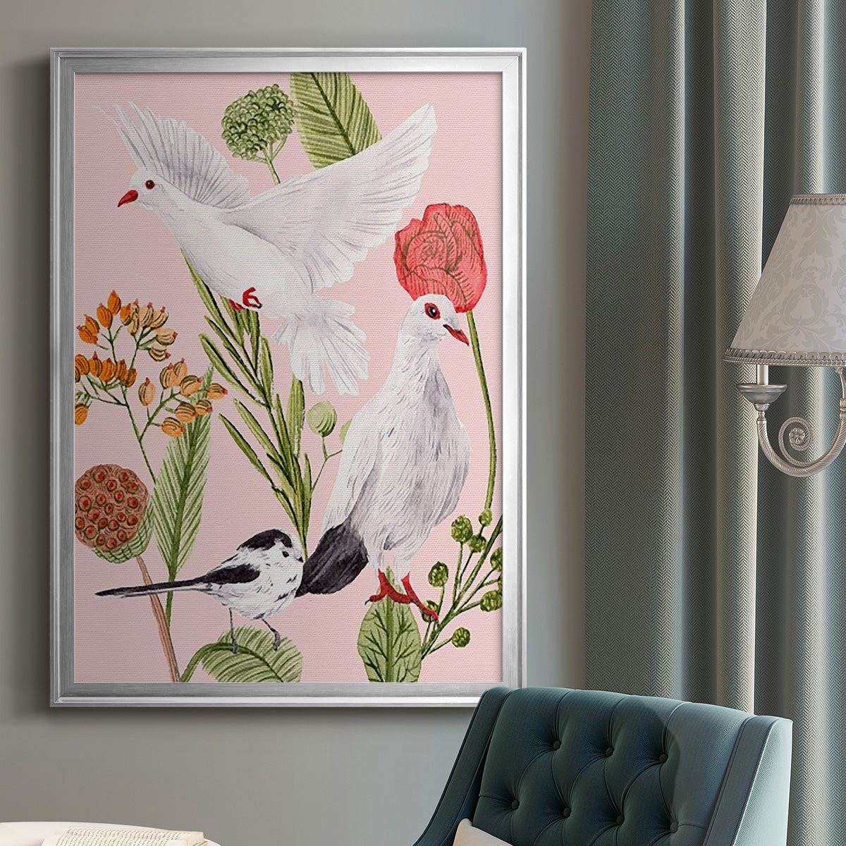 Birds in Motion I Premium Framed Print - Ready to Hang