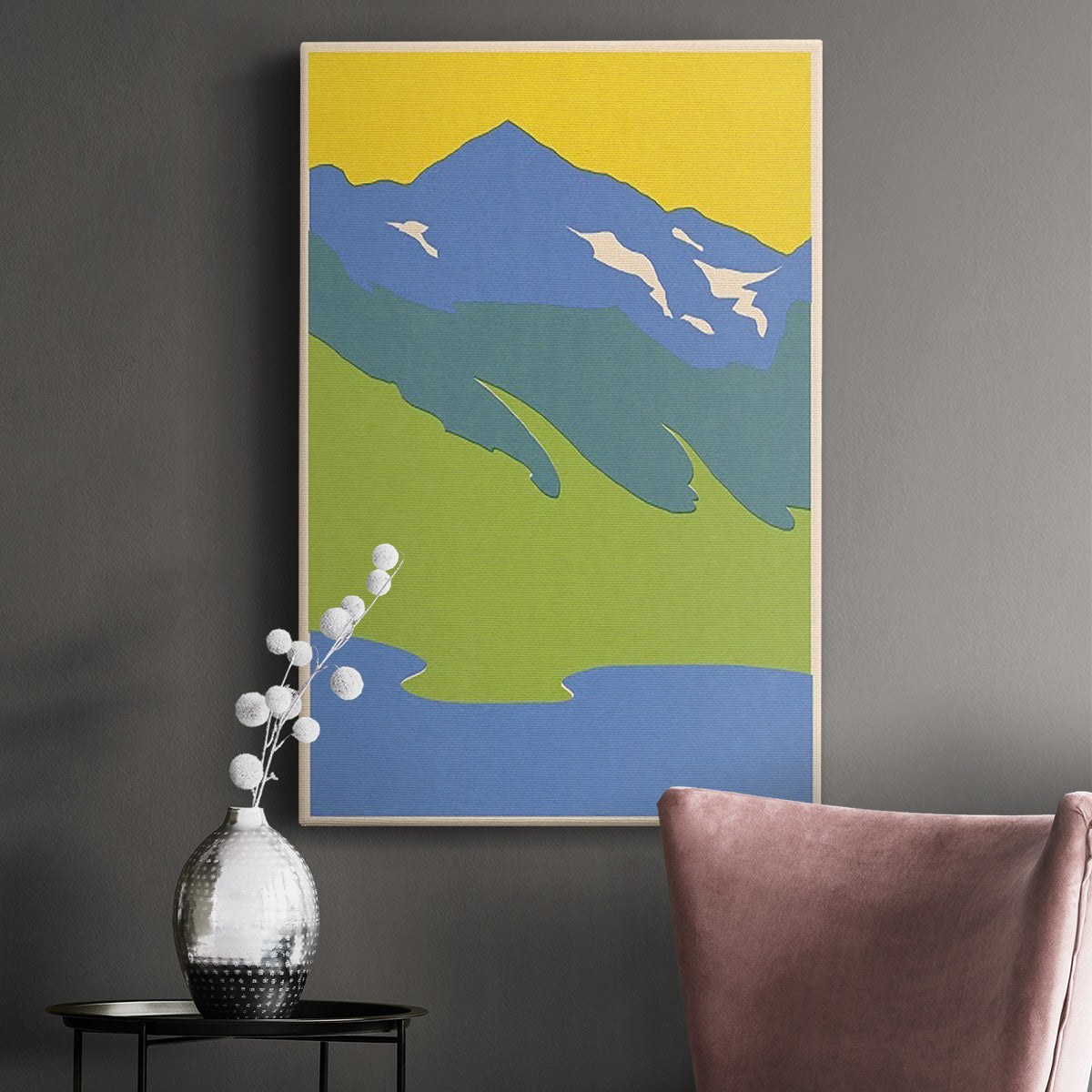 Bright Glacial Lake I Premium Gallery Wrapped Canvas - Ready to Hang