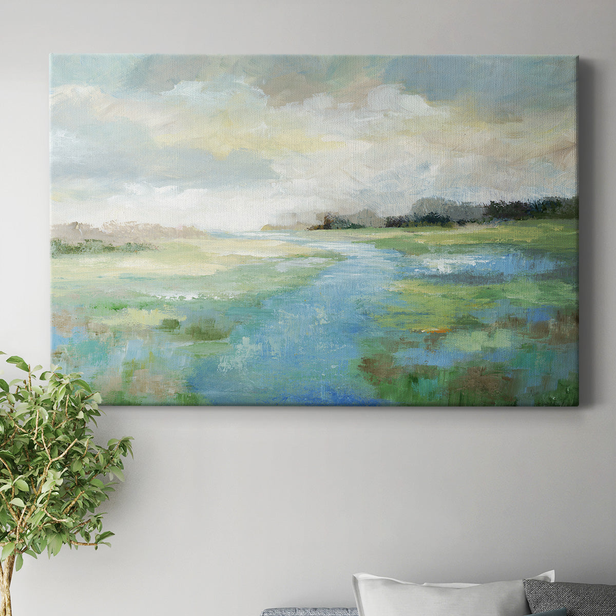 Winding Stream Premium Gallery Wrapped Canvas - Ready to Hang