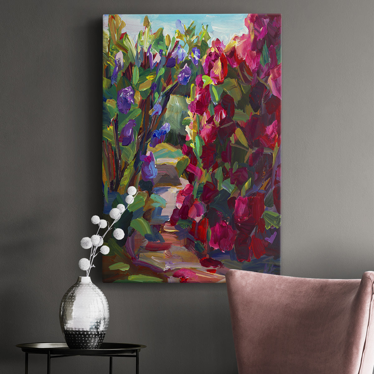 Lilacs & Rhodies Premium Gallery Wrapped Canvas - Ready to Hang