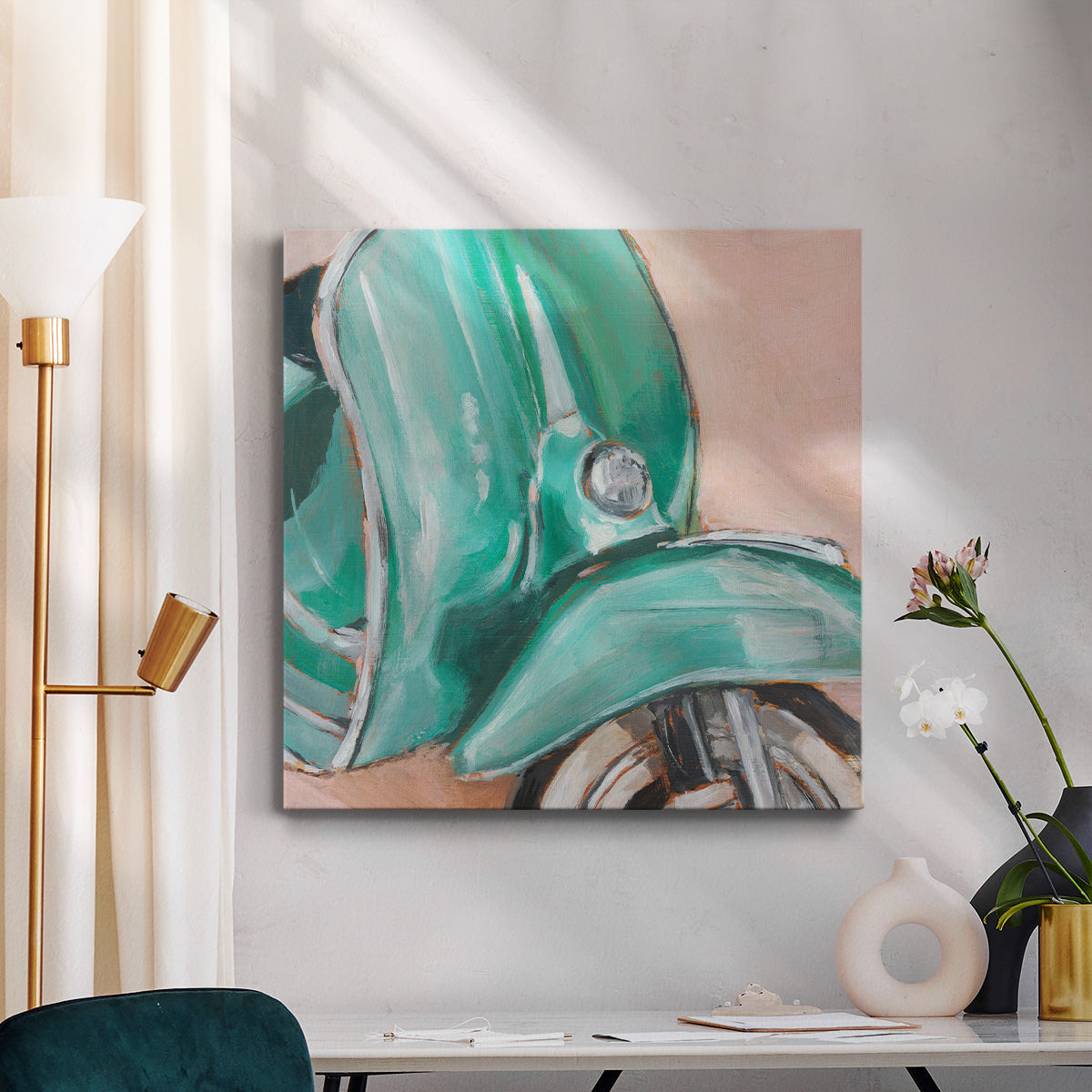 Retro Scooter IV-Premium Gallery Wrapped Canvas - Ready to Hang
