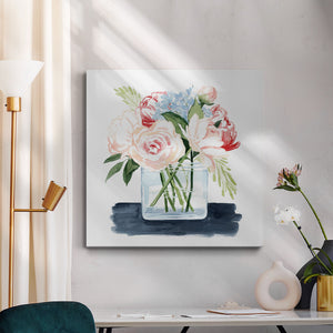 Loose Watercolor Bouquet I-Premium Gallery Wrapped Canvas - Ready to Hang