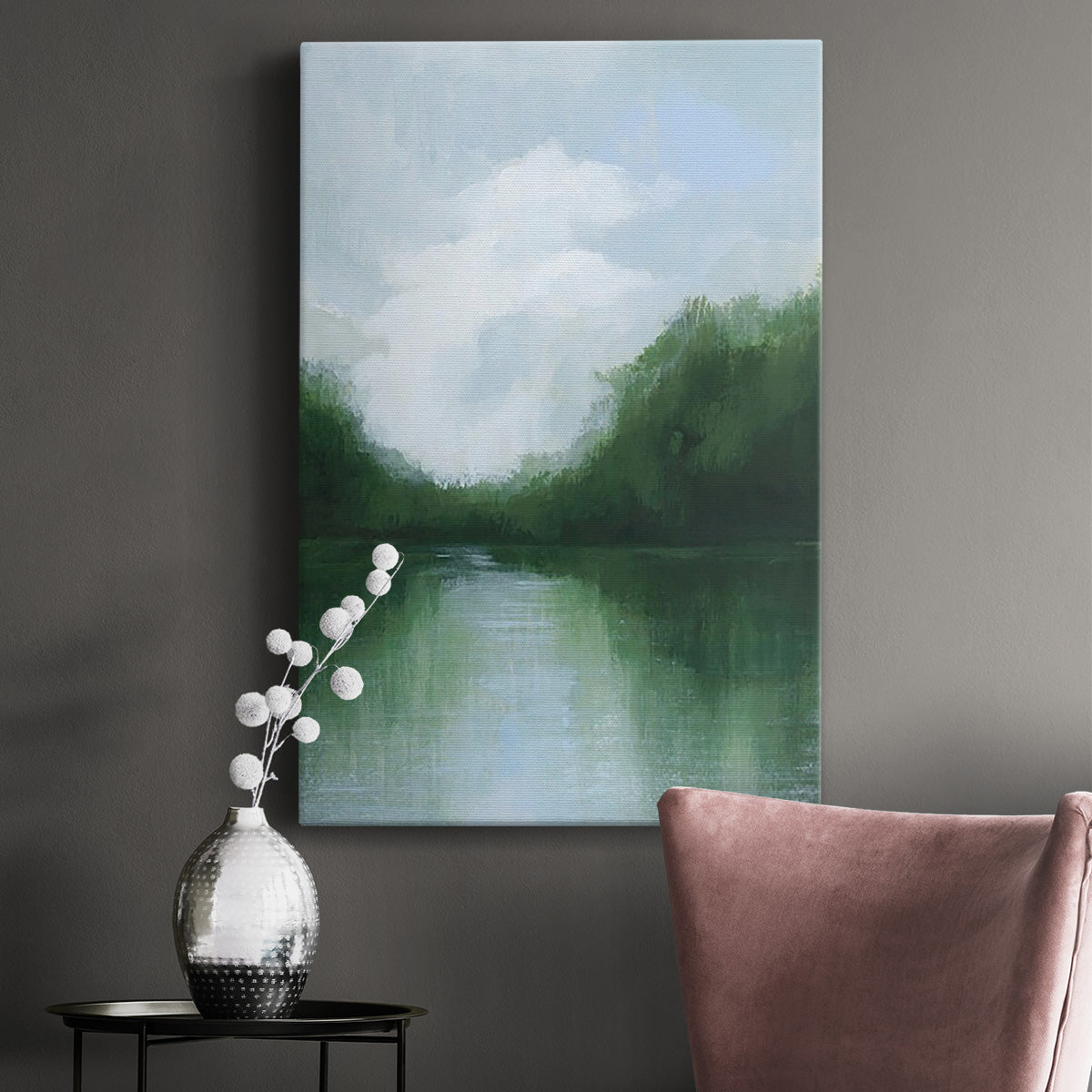 Mossy Reflections II Premium Gallery Wrapped Canvas - Ready to Hang