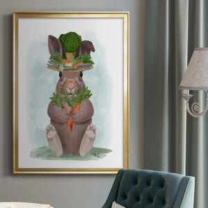 Rabbit Carrot Hat Premium Framed Print - Ready to Hang