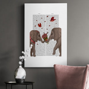 Elephant Bouquet, Portrait - Canvas Art Print