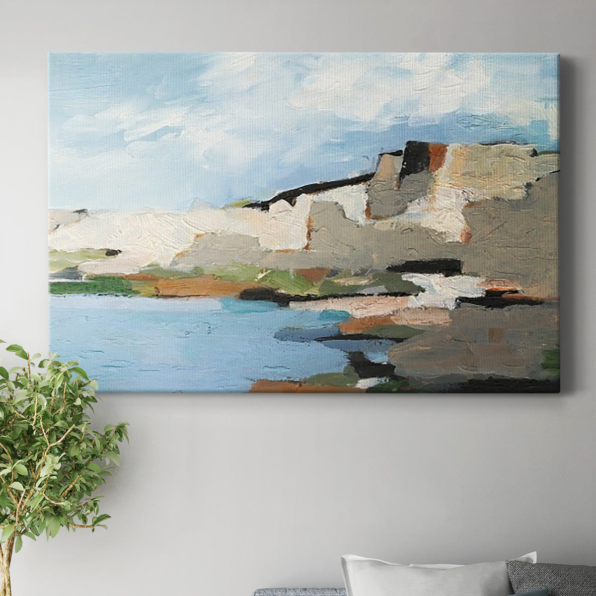 White Rock Cliffs II Premium Gallery Wrapped Canvas - Ready to Hang