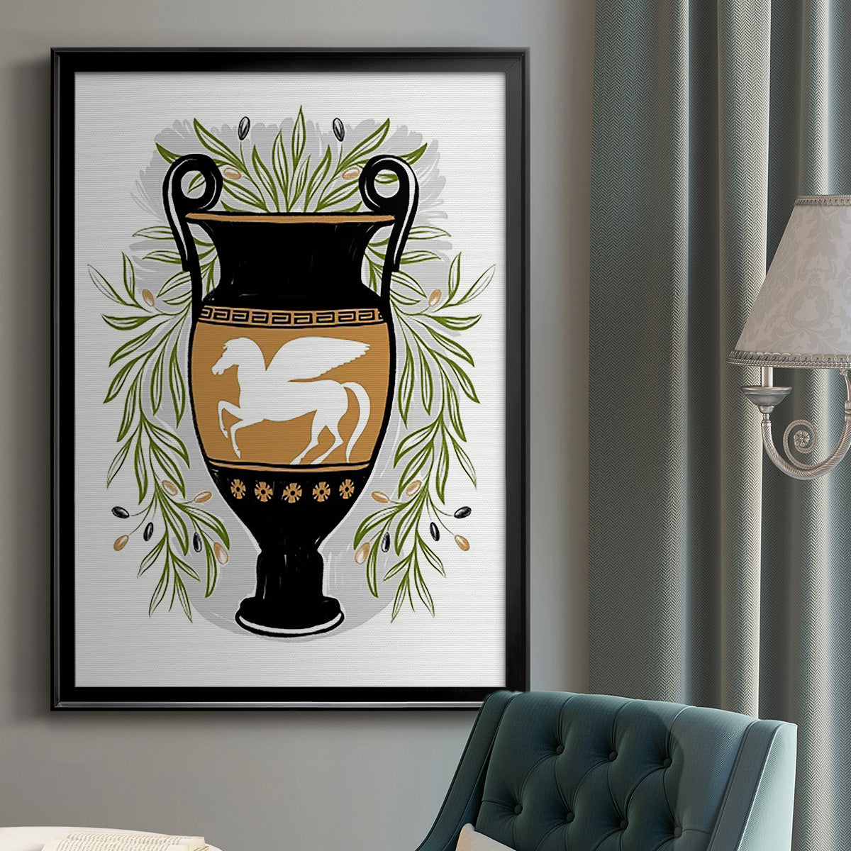 Greek Vases III Premium Framed Print - Ready to Hang