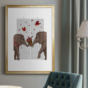 Elephant Bouquet, Portrait Premium Framed Print - Ready to Hang