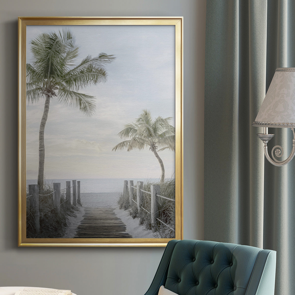 Palm Walk Premium Framed Print - Ready to Hang