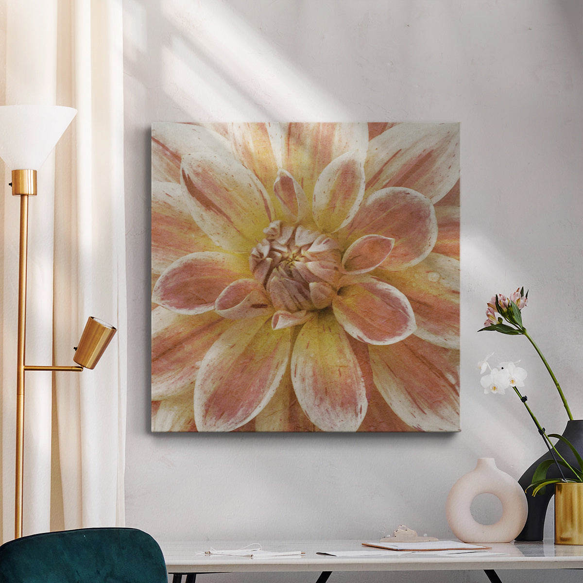 Wall Flower V-Premium Gallery Wrapped Canvas - Ready to Hang