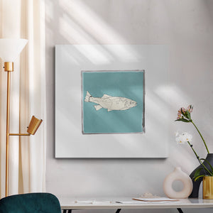 Block Print Fish VIII-Premium Gallery Wrapped Canvas - Ready to Hang