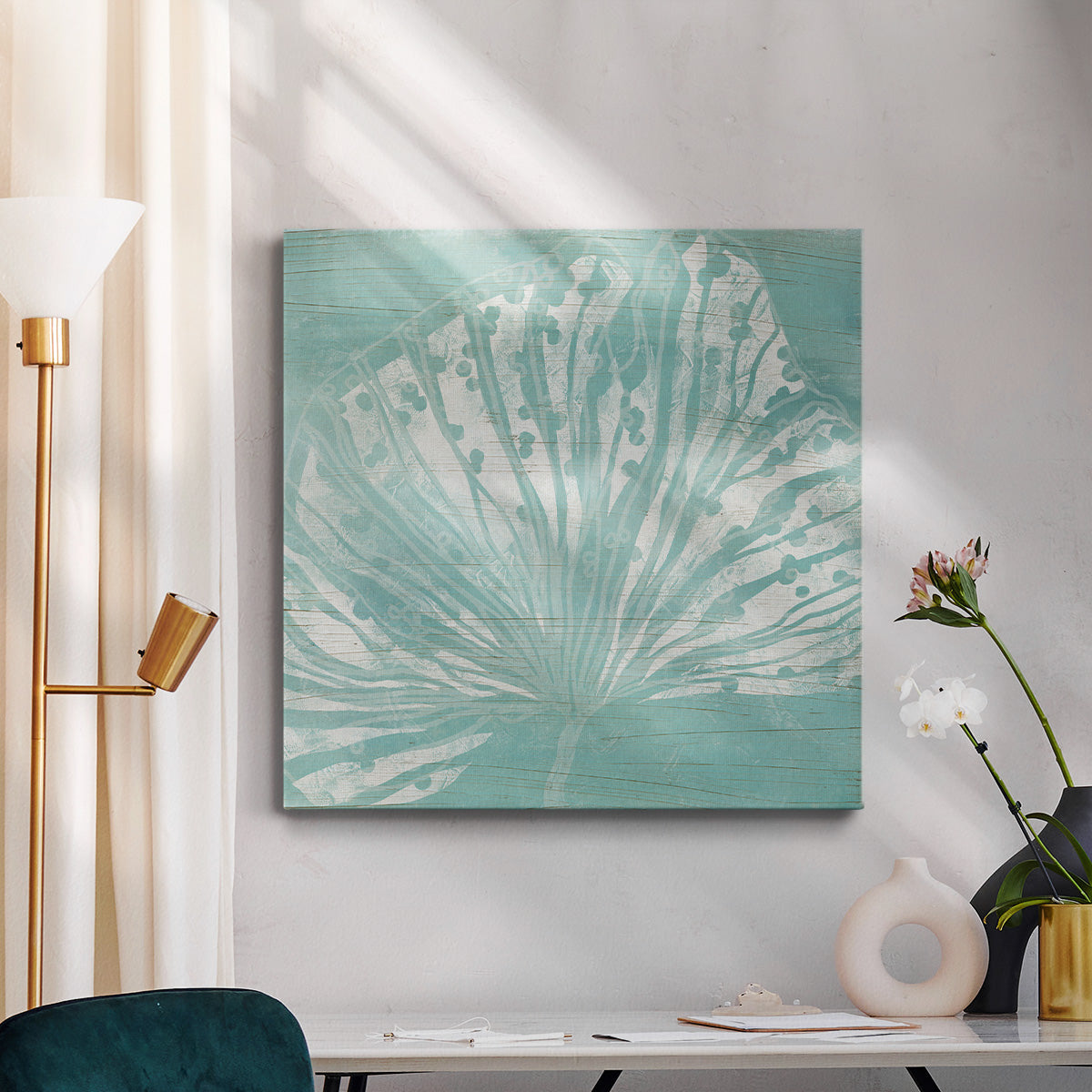 Cerulean Sea Coral III-Premium Gallery Wrapped Canvas - Ready to Hang