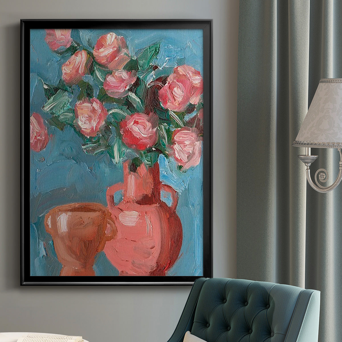 Rosa Blooms I Premium Framed Print - Ready to Hang