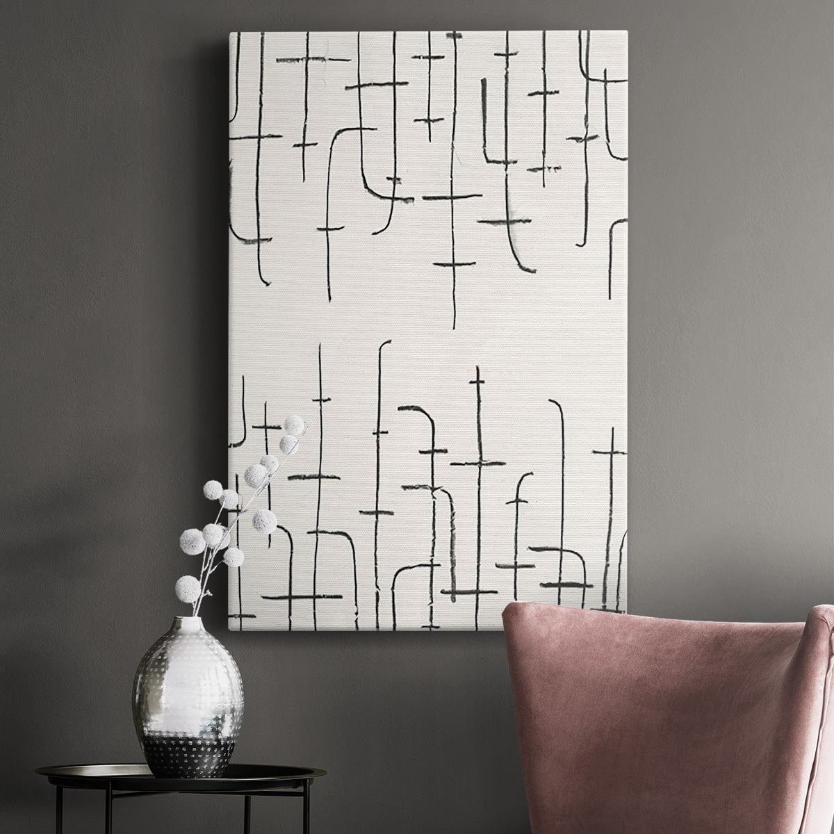 Vertical Arrangement I Premium Gallery Wrapped Canvas - Ready to Hang