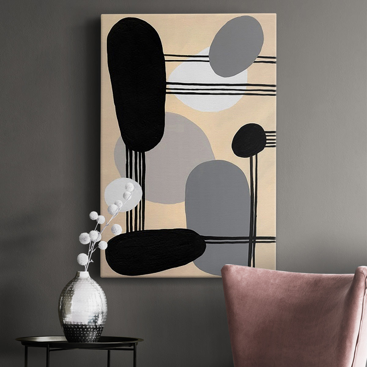 Interconnected Shapes I Premium Gallery Wrapped Canvas - Ready to Hang