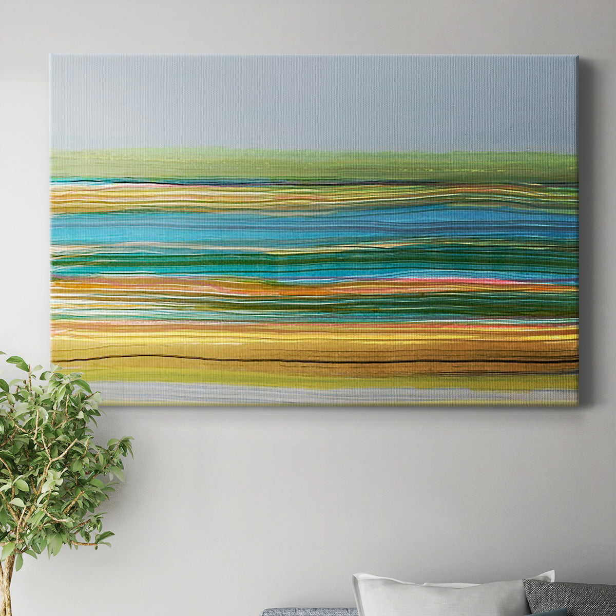 Parallel Striae II Premium Gallery Wrapped Canvas - Ready to Hang