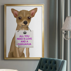 Love and Chihuahua Premium Framed Print - Ready to Hang