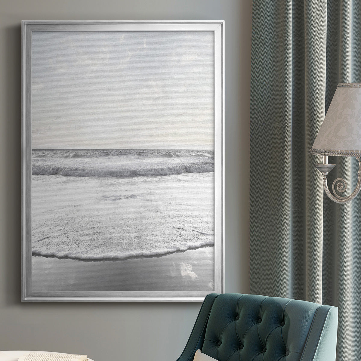 Serene Shore Premium Framed Print - Ready to Hang