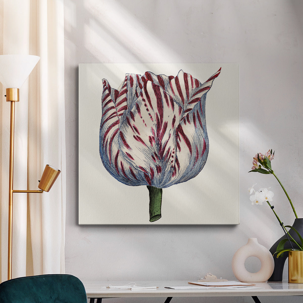 Tulip Garden VI-Premium Gallery Wrapped Canvas - Ready to Hang