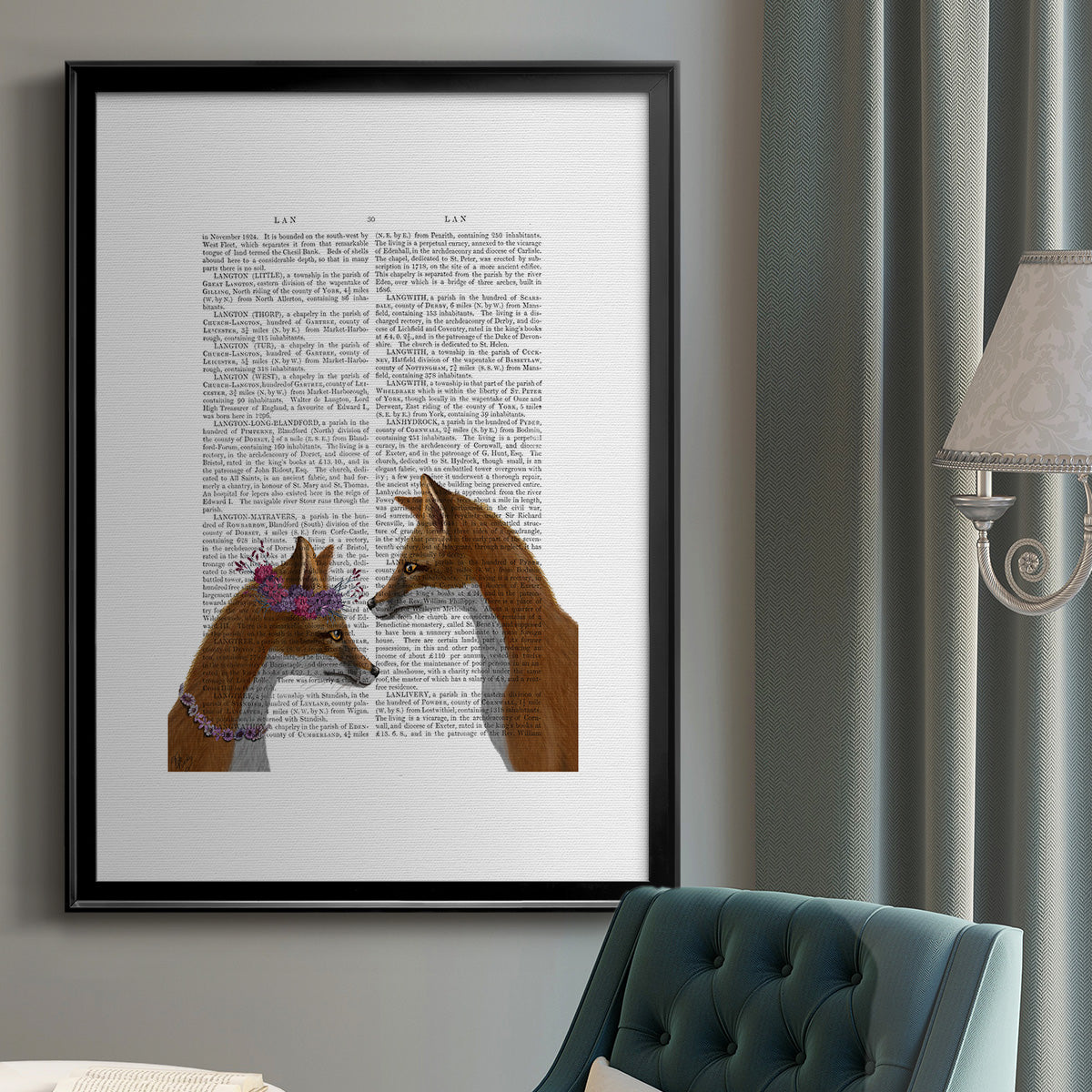 Fox Lovers Premium Framed Print - Ready to Hang