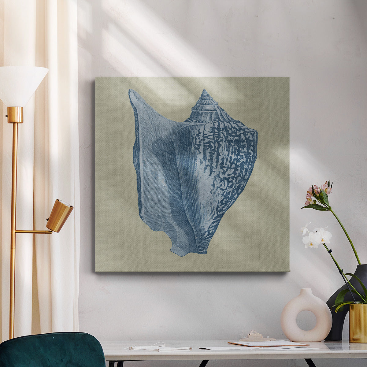 Chambray Shells I-Premium Gallery Wrapped Canvas - Ready to Hang
