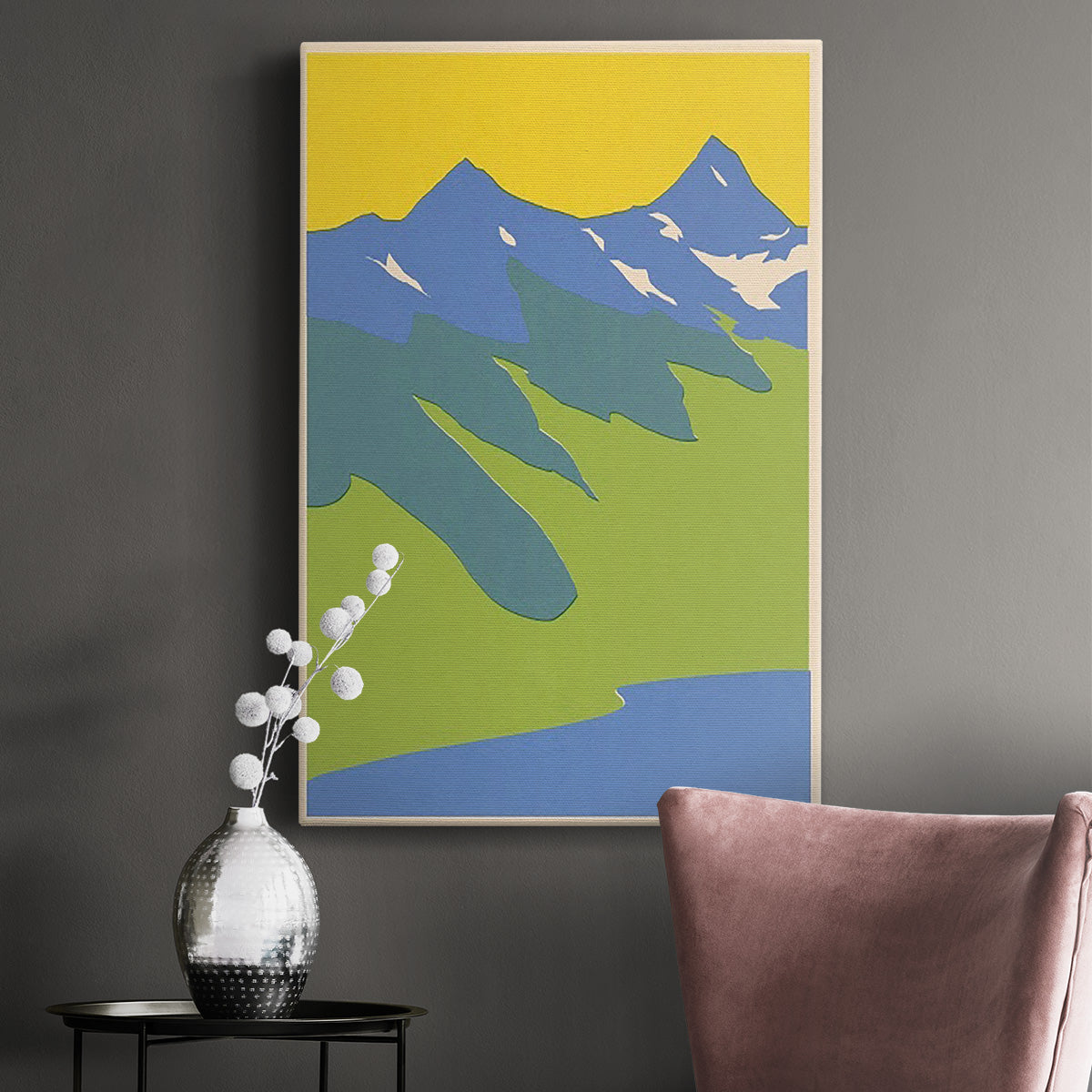 Bright Glacial Lake II Premium Gallery Wrapped Canvas - Ready to Hang