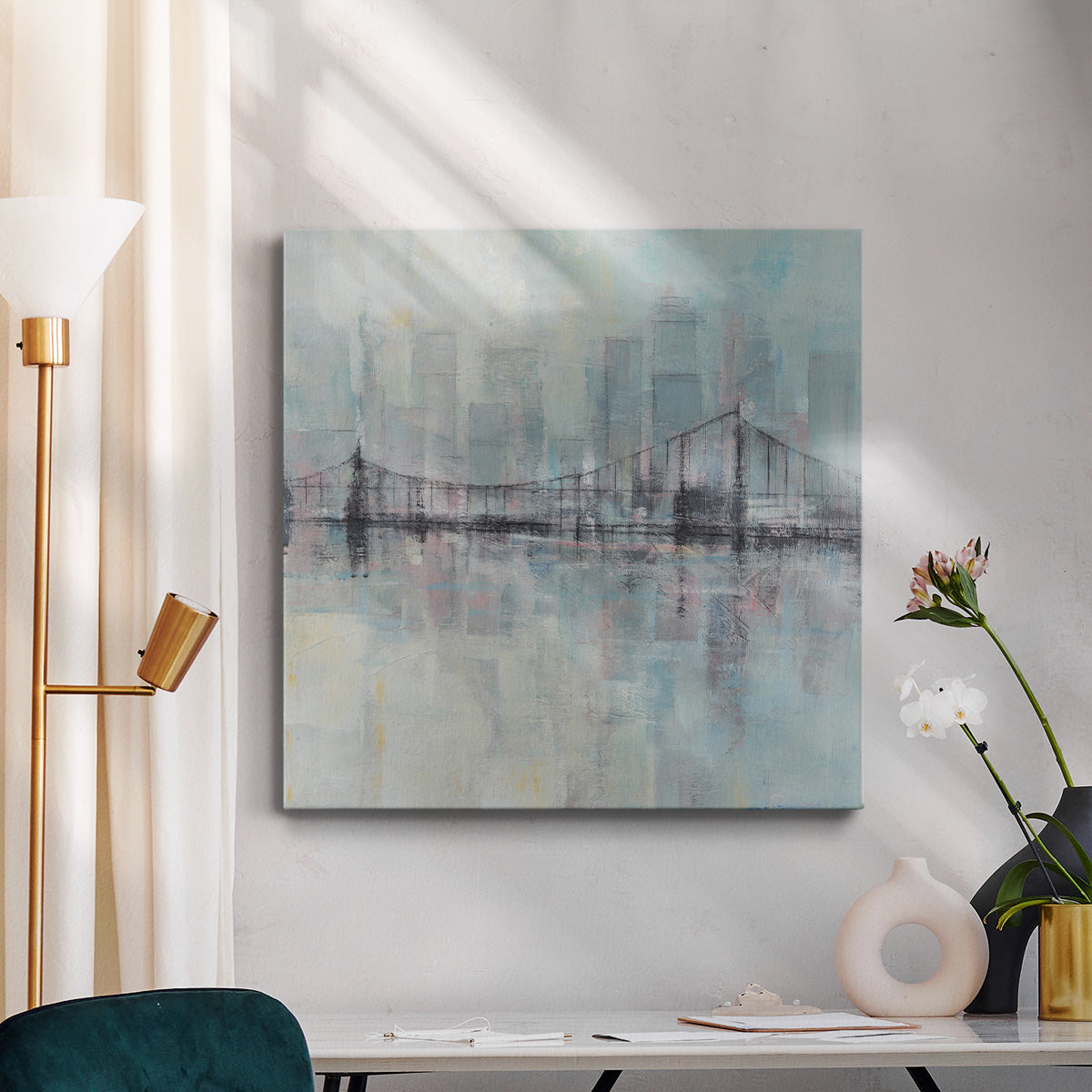 Pastel Cityscape II-Premium Gallery Wrapped Canvas - Ready to Hang