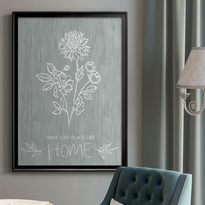 No Place Like Home Sketch Premium Framed Print - Ready to Hang