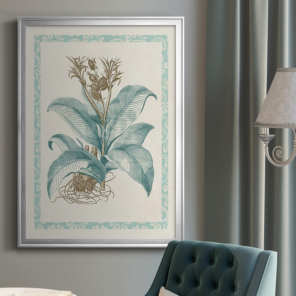 Willow Blue Besler III Premium Framed Print - Ready to Hang