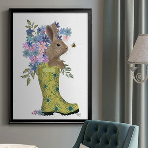 Welly Bunny And Bee Premium Framed Print - Ready to Hang