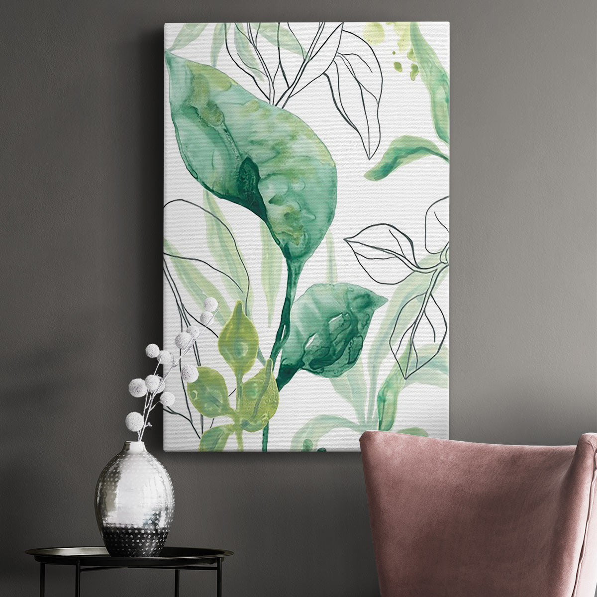 Tropical Palm Chorus I Premium Gallery Wrapped Canvas - Ready to Hang