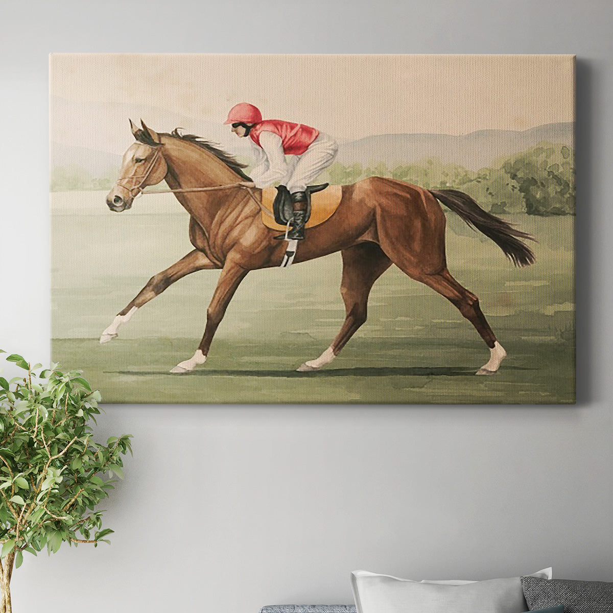 Vintage Equestrian I Premium Gallery Wrapped Canvas - Ready to Hang