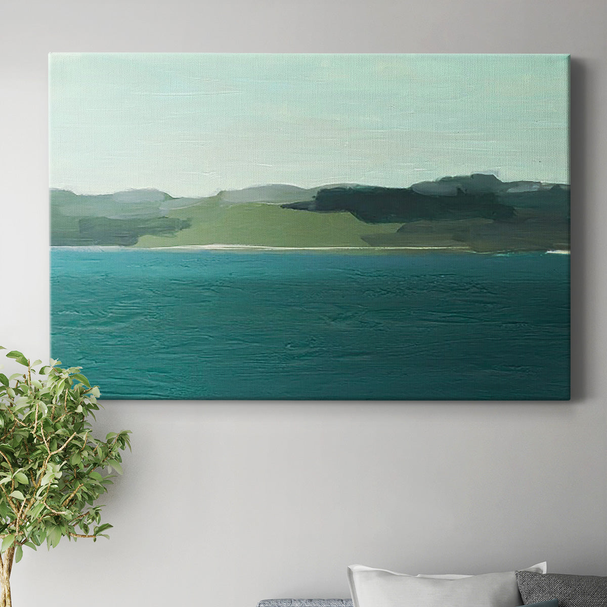 Calming Lake View I Premium Gallery Wrapped Canvas - Ready to Hang