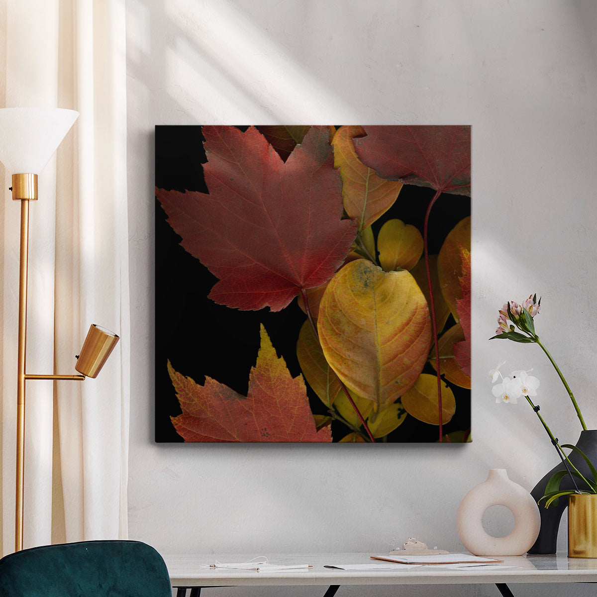 Small Vivid Leaves IV (ST)-Premium Gallery Wrapped Canvas - Ready to Hang