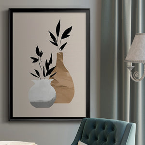 Simple Bud Vases I Premium Framed Print - Ready to Hang
