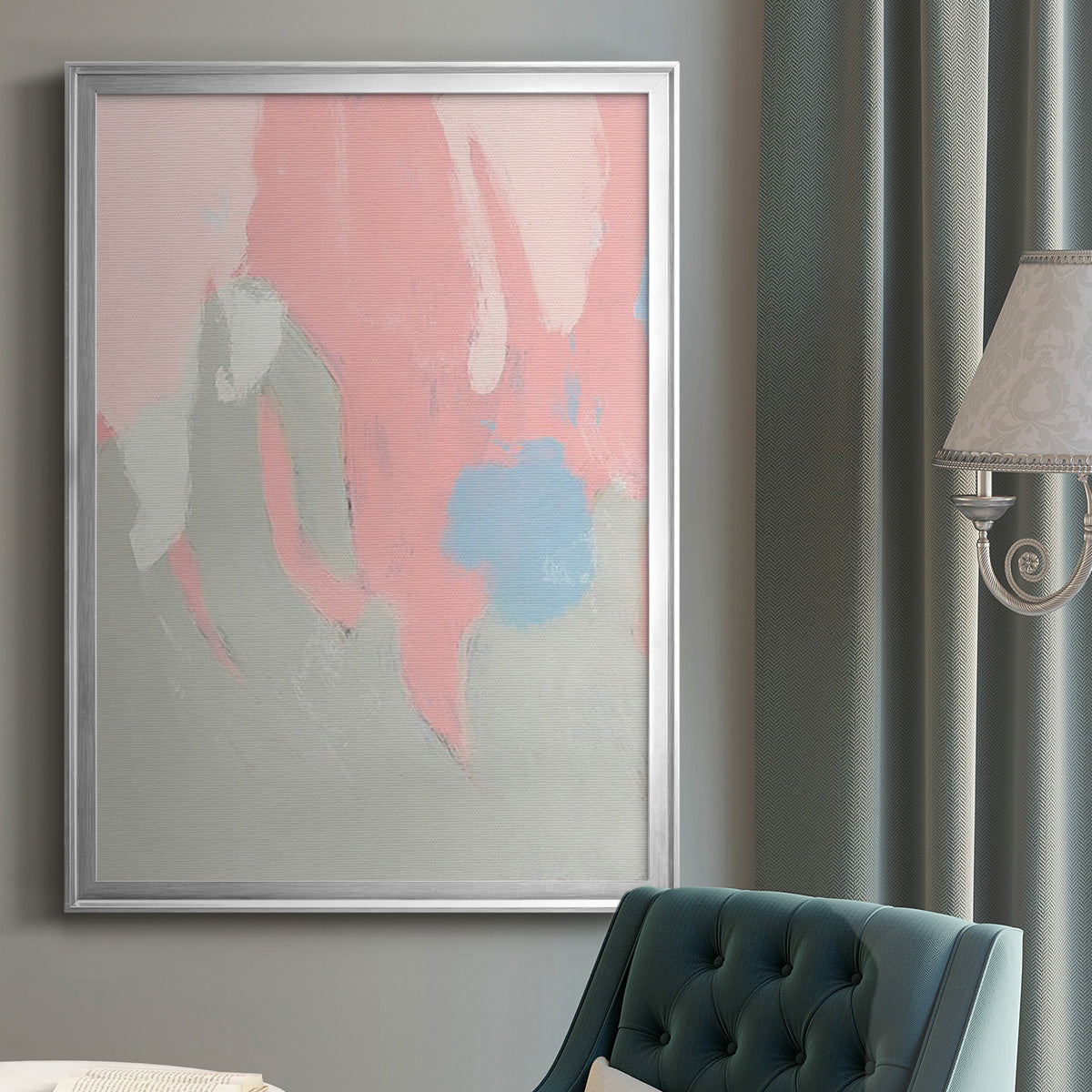 Blushing Abstract I Premium Framed Print - Ready to Hang