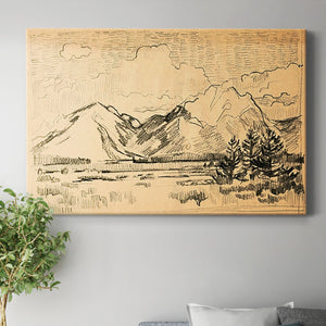 Hatched Horizon II Premium Gallery Wrapped Canvas - Ready to Hang