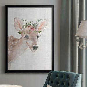 Sepia Botanical Journal I - Modern Framed Canvas Print