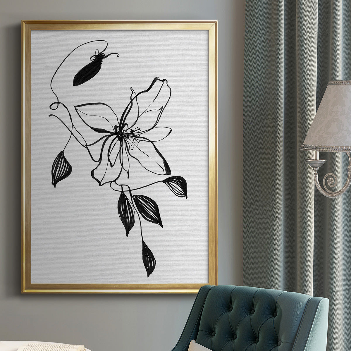 Wild Clematis I Premium Framed Print - Ready to Hang