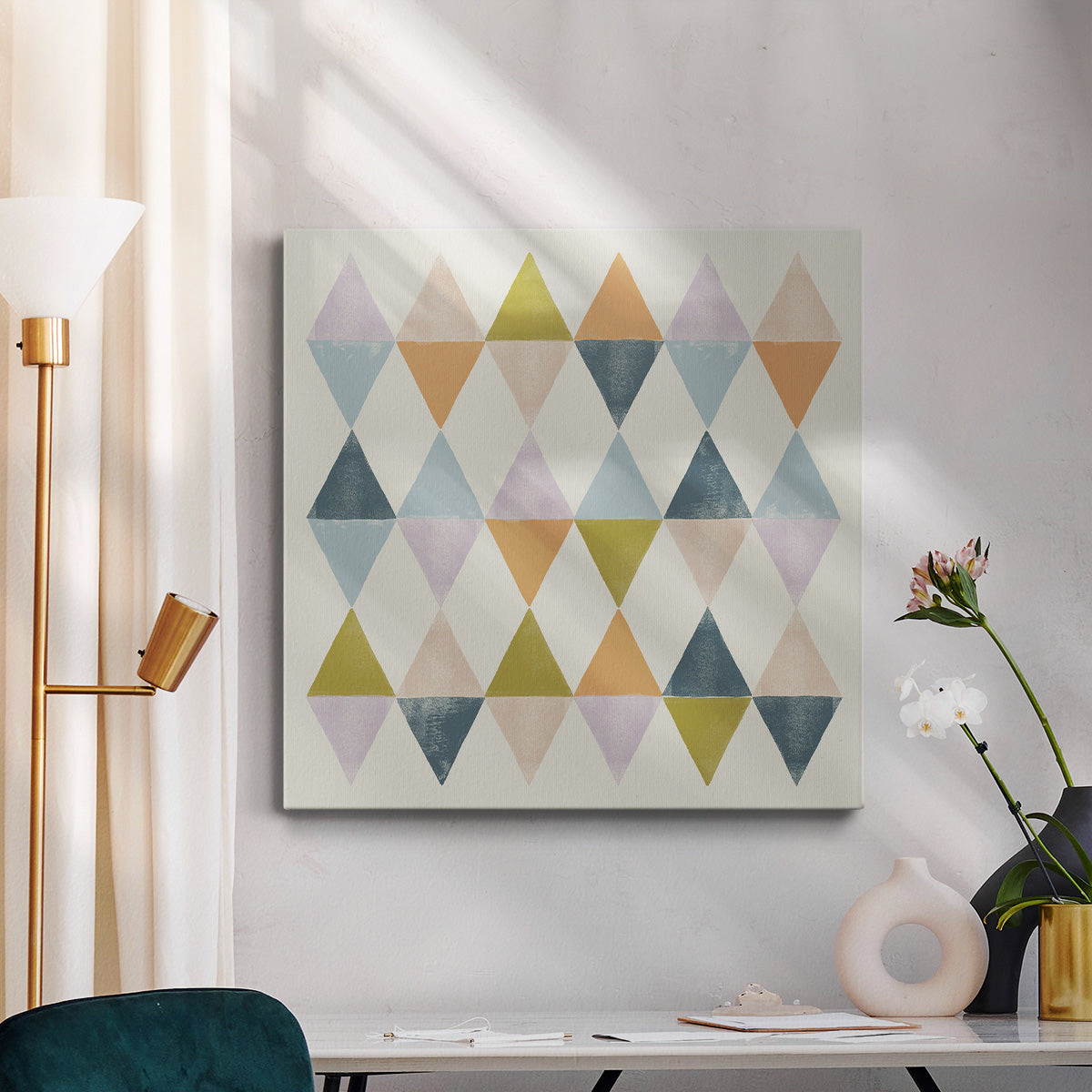 Deco Diagram I-Premium Gallery Wrapped Canvas - Ready to Hang