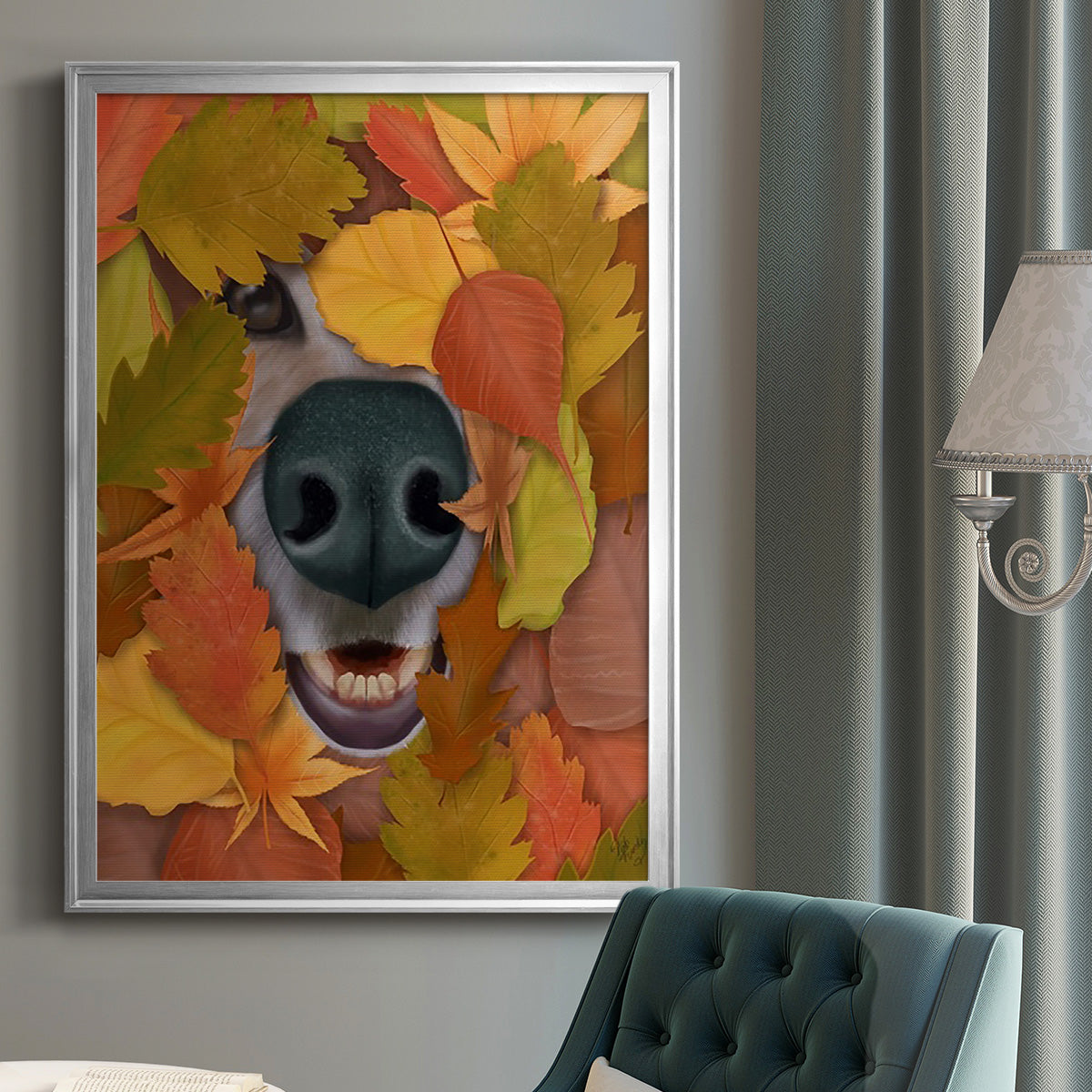 Sniffing Out Autumn Premium Framed Print - Ready to Hang