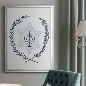 Happy Hanukkah I Premium Framed Print - Ready to Hang