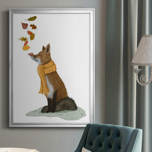 Fox Leaves on Nose Premium Framed Print - Ready to Hang