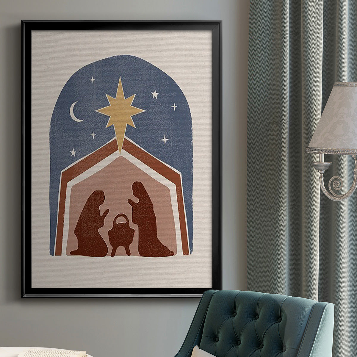 Boho Nativity I Premium Framed Print - Ready to Hang