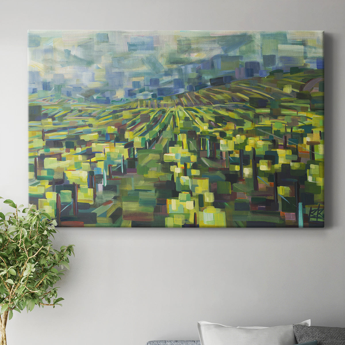 Yellow Grapevines Forever Premium Gallery Wrapped Canvas - Ready to Hang