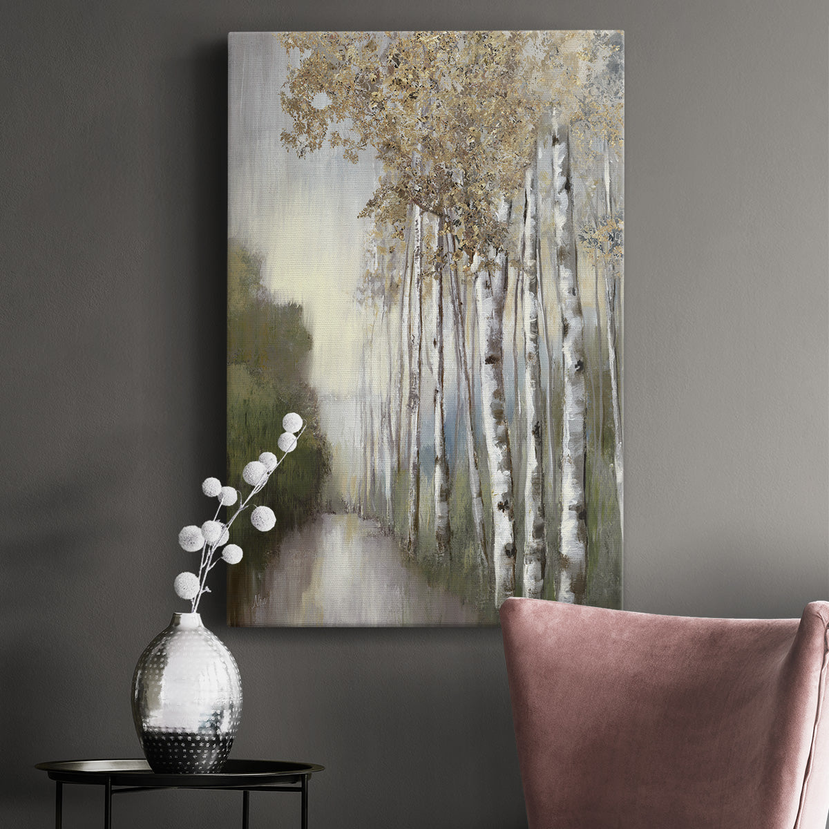 Woodland Walk Neutral Premium Gallery Wrapped Canvas - Ready to Hang
