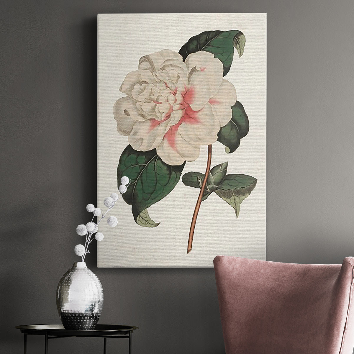 Pink Floral Mix VIII Premium Gallery Wrapped Canvas - Ready to Hang