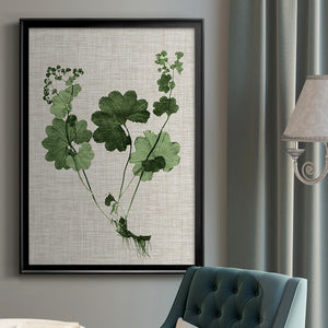 Forest Foliage on Linen I Premium Framed Print - Ready to Hang