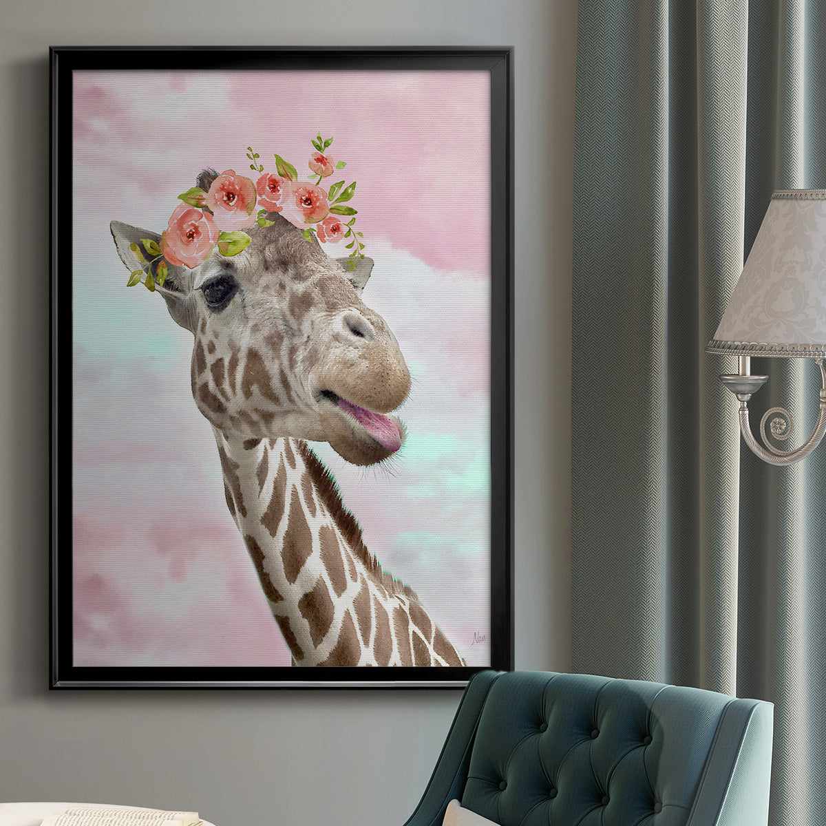 Floral Fun I Premium Framed Print - Ready to Hang